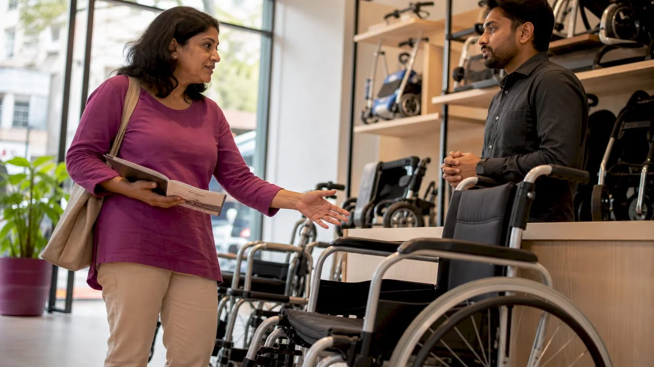 Tourist Renting Wheelchair