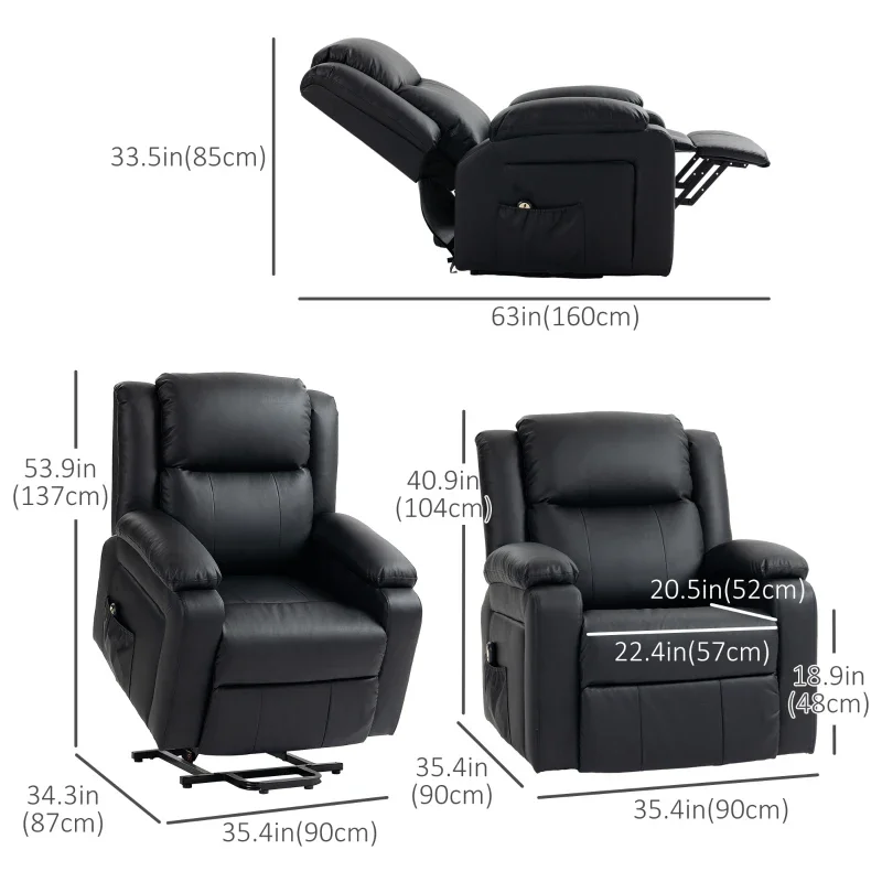Dimensions of lift chair for rent