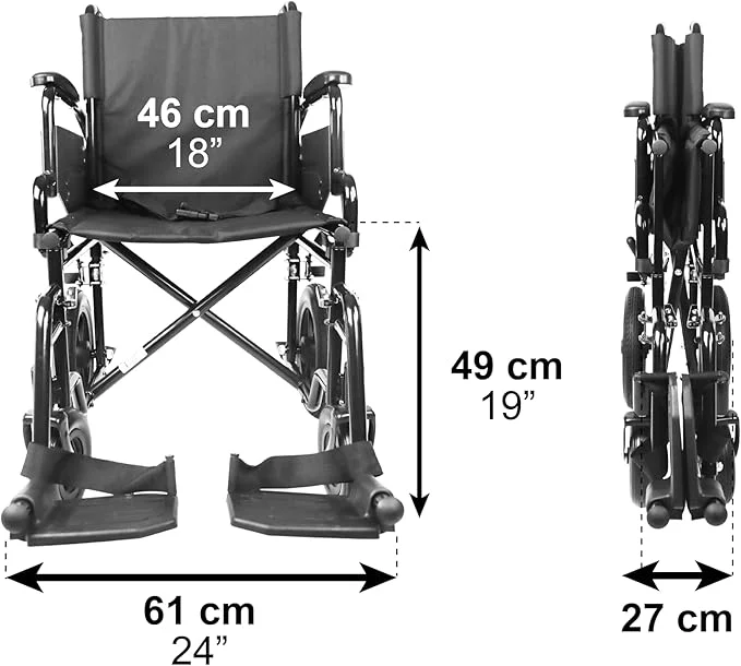 Dimensions of Transport Chair for rent