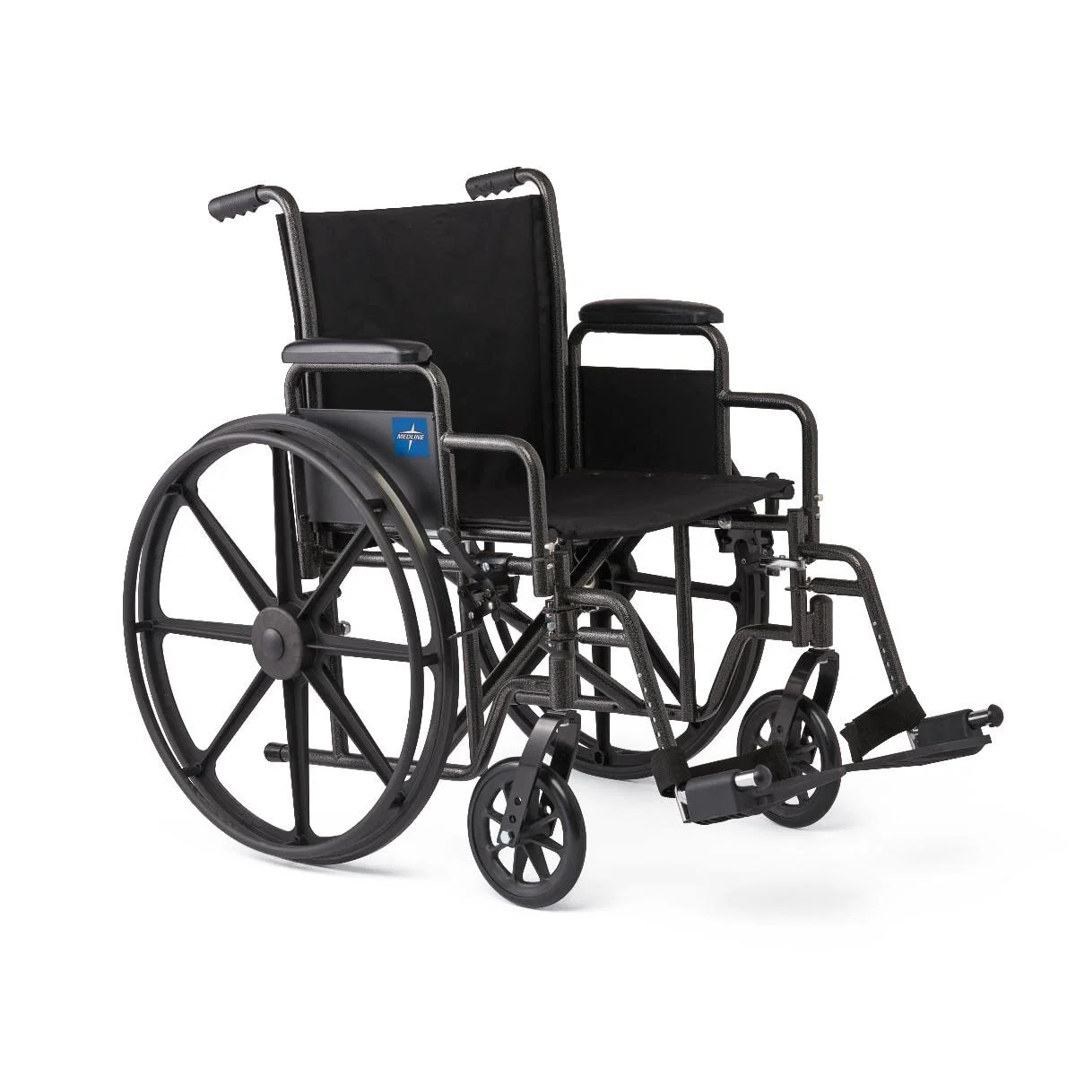 Standard 18-inch manual wheelchair with swing-away footrests, rental in Vancouver