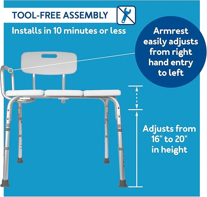 bath transfer bench features