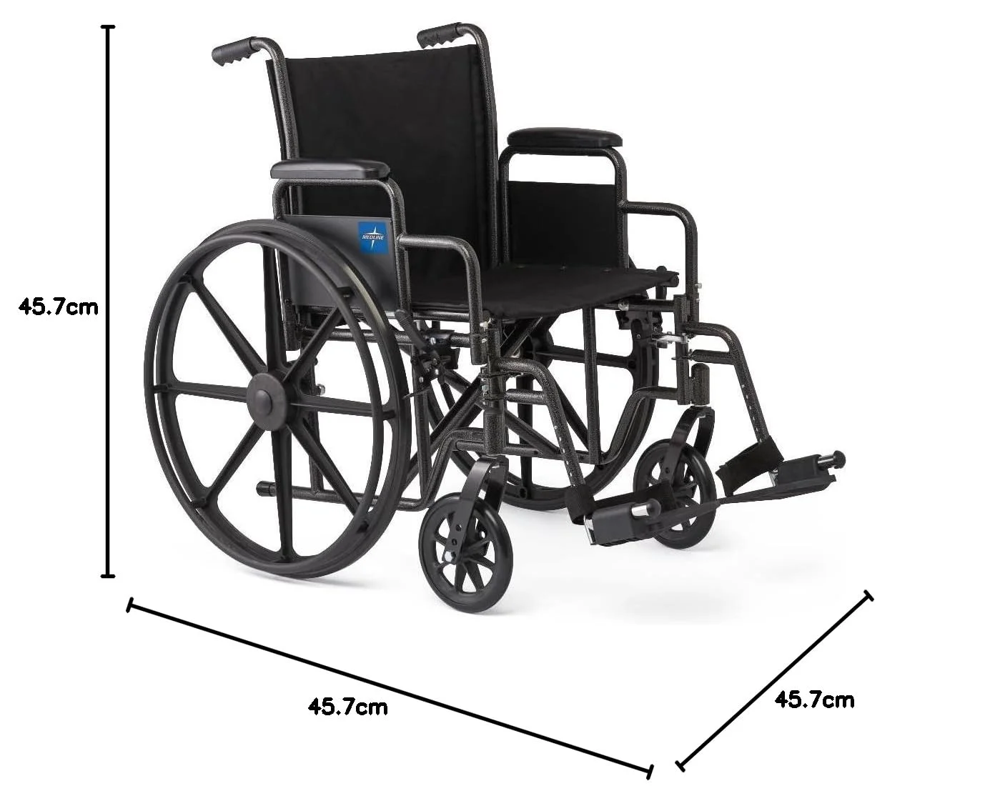 Dimensions of Standard Wheelchair for rent in Vancouver