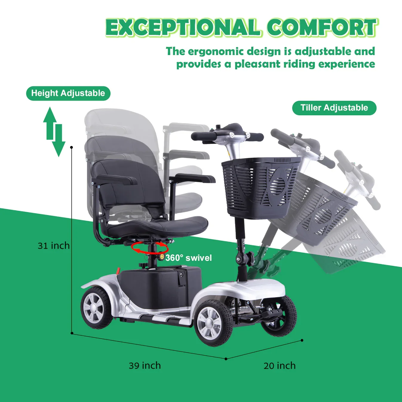 features Lightweight Mobility Scooter rent 