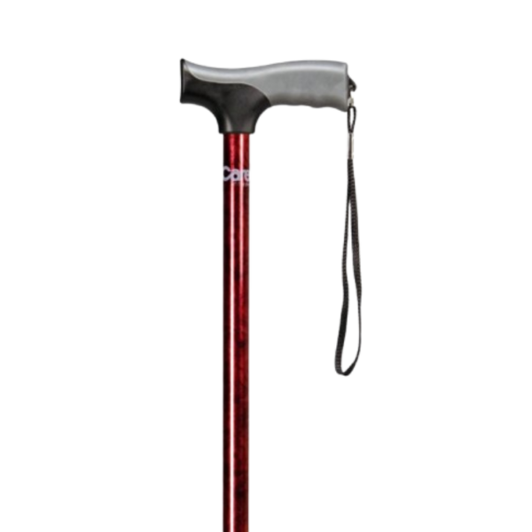 Carex Soft Grip Derby Cane - Designer Red