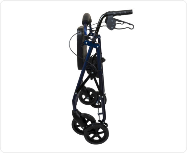 Aluminum rollator 8" wheels blue 300 lb weight capacity - Image 5