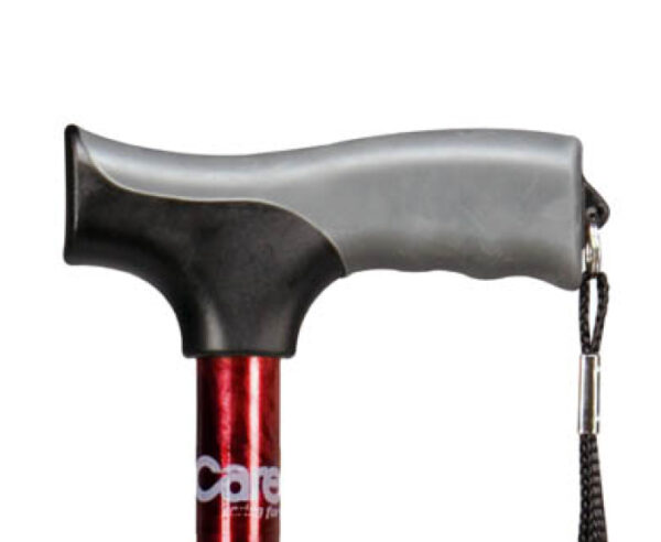 Carex Soft Grip Derby Cane - Designer Red - Image 2