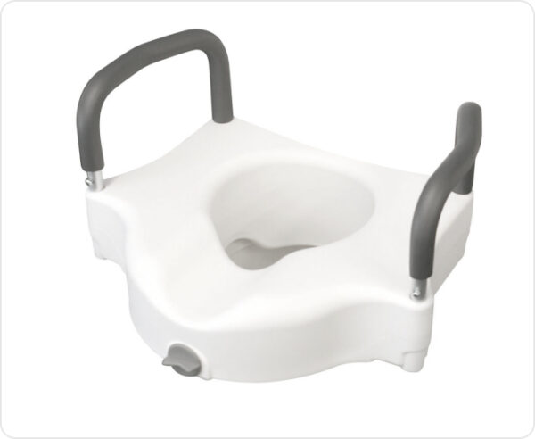 ProBasics Raised Toilet Seat with Lock and Arms, 350 lb Weight Capacity - Image 2