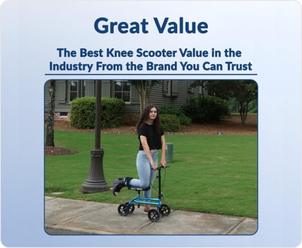 New KneeRover Economy Knee Scooter Steerable Knee Walker Crutch Alternative with - Image 4